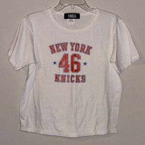 NBA New York Knicks Cropped Tshirt Womens Size Large